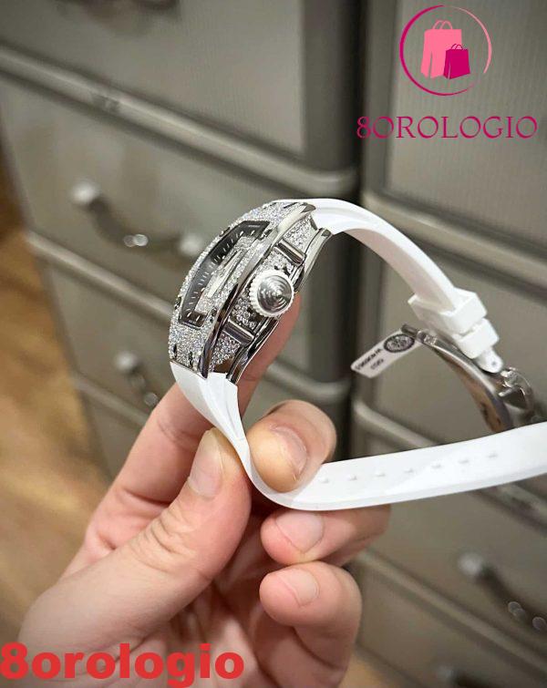Richard Mille RM07-01 Lady White MOP Lip Snow Diamonds Custom Moissanite Replica 45.32×32.3 mm Orologio - immagine 8