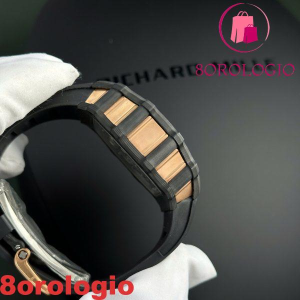 Richard Mille RM21-01 Tourbillon Aerodyne Red Gold Carbon TPT Migliore Replica 42.68mm X 50.12mm Orologio - immagine 11
