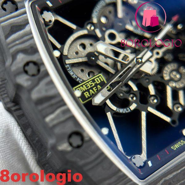 Richard Mille RM35-01 Rafael Nadal Carbon TPT Miglior Replica BBR V3 49.94mm X 44.5mm Orologio - immagine 12