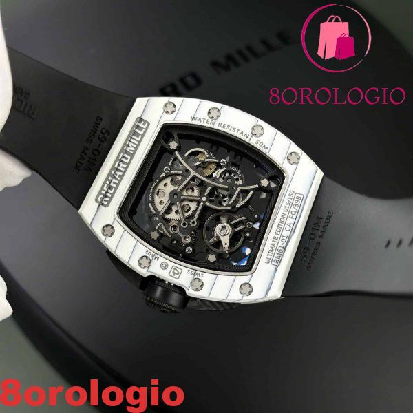 Richard Mille RM61-01 Ultimate Edition Yohan Blake Carbon TPT Migliore Replica RMF 42.7 X 50.2mm Orologio - immagine 9
