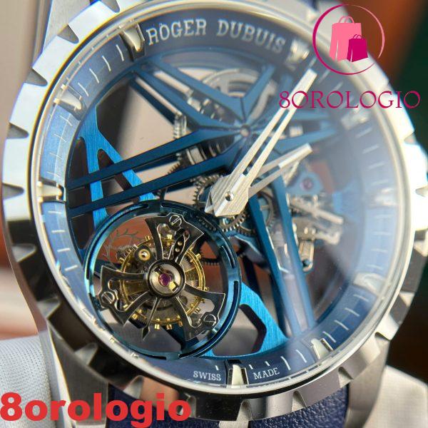 Roger Dubuis Excalibur Monotourbillon Cobalt Blue RDDBEX0838 Migliore Replica BBR 42mm Orologio - immagine 12