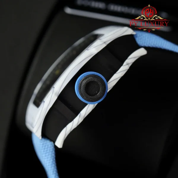 Richard Mille RM27-02 Rafael Nadal Tourbillon Fibra di Carbonio Bianca Migliore Replica 39.7 X 47.7mm Orologio - immagine 9
