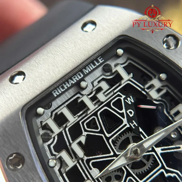 Richard Mille RM67-01 Titanio Extra-Piatto Cinturino in Gomma Miglior Replica 38.7mm X 47.5mm Orologio - immagine 13