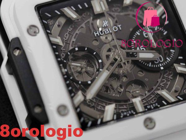 Hublot Square Bang Unico White Ceramic Replica BBF di Alta Qualità 42mm Orologio - immagine 10