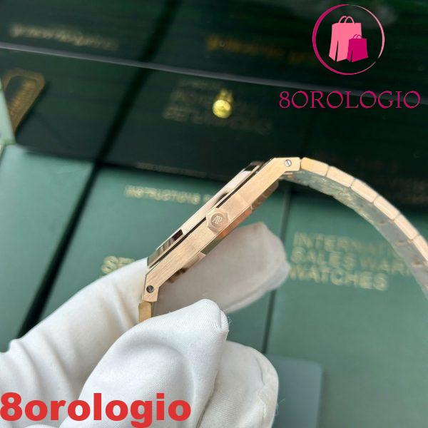 Audemars Piguet Royal Oak Jumbo Extra Thin 15207OR Oro Rosa Quadrante Nero Replica IPF 39mm Orologio - immagine 10