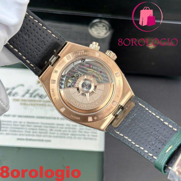 Vacheron Constantin Overseas Dual Time 7920V/210R-B965 Oro Rosa Quadrante Verde Pelle Swiss Replica PZF 41mm Orologio - immagine 8
