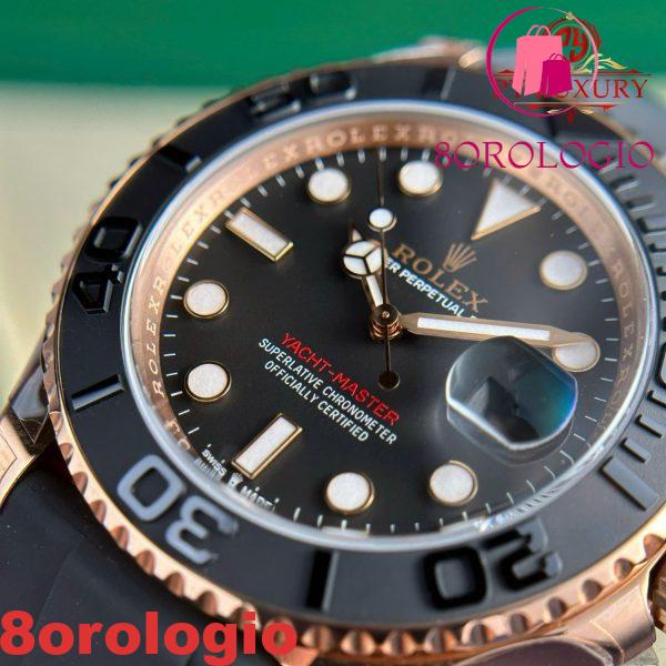 Replica di Alta Qualità Rolex Yacht-Master 126655 Oro Rosa Quadrante Nero 40mm Orologio - immagine 13