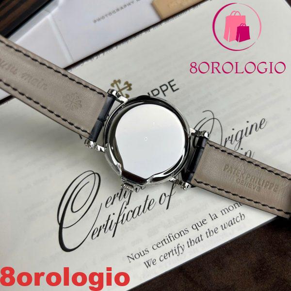 Patek Philippe Calatrava 5153G-010 Quadrante Bianco Cinturino in Pelle Miglior Replica ZF 38mm Orologio - immagine 9