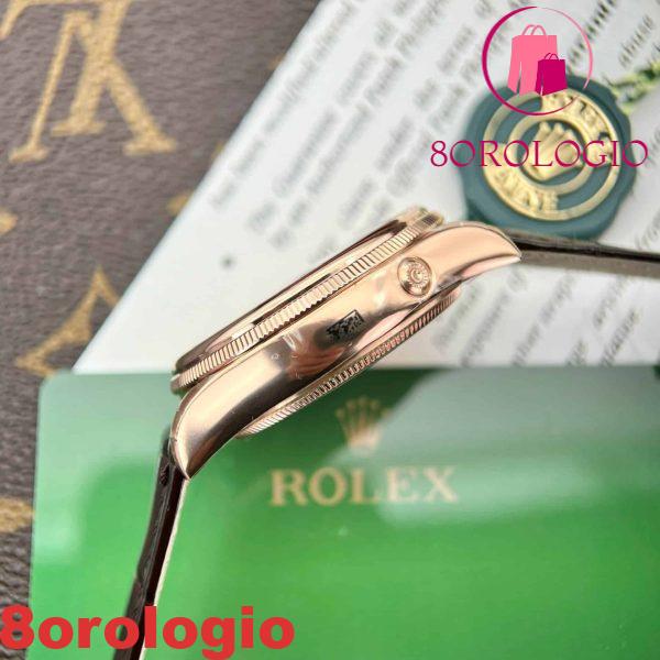 Rolex Cellini Moonphase 50535 Oro Rosa Pelle Migliore Replica 39mm Orologio - immagine 10