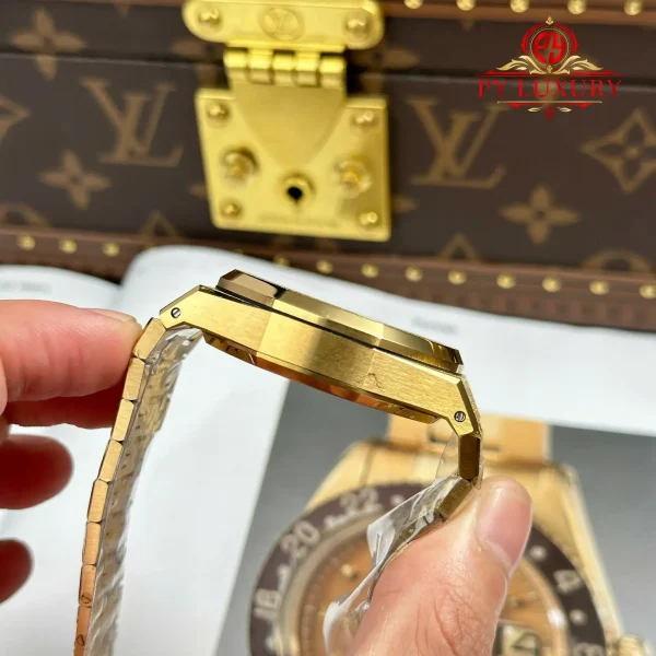 Audemars Piguet Royal Oak Chronograph 26240BA Frosted Yellow Gold Quadrante Giallo 1:1 Miglior Replica APSF 41mm Orologio - immagine 11