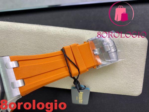Audemars Piguet Royal Oak Offshore Diver Chronograph 26703ST Quadrante Arancione Cinturino in Gomma Arancione Migliore Replica JHF 42mm Orologio - immagine 9
