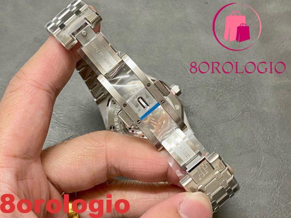 Audemars Piguet Royal Oak Calendario Perpetuo 26606ST Quadrante Verde Replica Super Clone 41mm Orologio - immagine 10