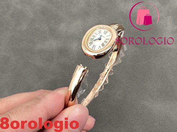Cartier Baignoire De Cartier Oro Rosa Quadrante Argento Modello Mini Migliore Replica (Misura Polso 15, 16, 17cm) Orologio - immagine 10