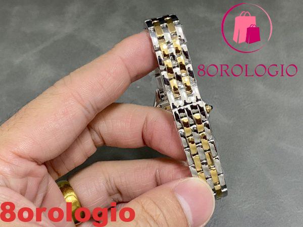 Cartier Panthère De Cartier Modello Piccolo Bicolore Oro Giallo Quadrante Bianco Migliore Replica BVF 23mm X 30mm Orologio - immagine 9