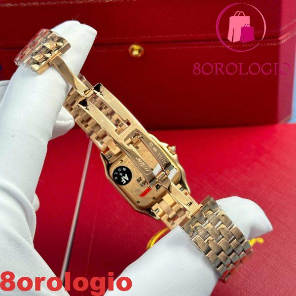 Cartier Panthère Donna Oro Rosa Quadrante MOP Lunetta con Diamanti Migliore Replica AF 27mm X 36mm Orologio - immagine 10