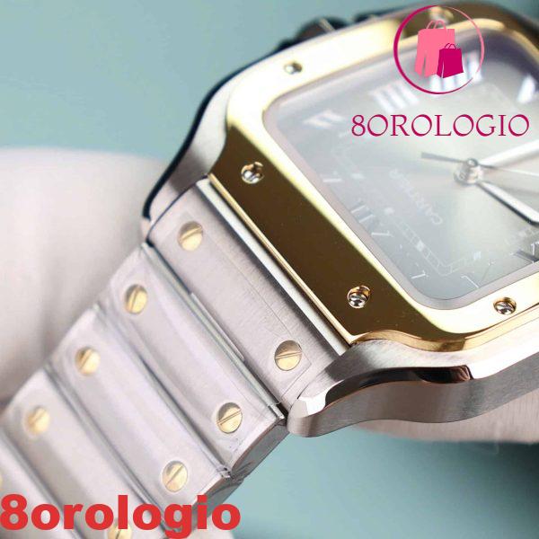 Cartier Santos De Cartier CRW2SA0030 Modello Grande Due Toni Quadrante Grigio Miglior Replica BVF 39.8mm Orologio - immagine 13