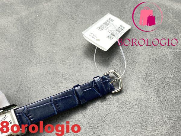 Cartier Tank Américaine WSTA0117 Acciaio Quadrante Argento Modello Piccolo Cinturino in Pelle Replica Migliore 35,4 mm x 19,4 mm Orologio - immagine 9