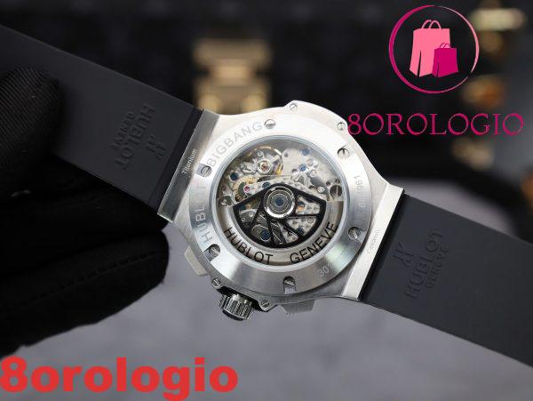 Hublot Big Bang Chronograph Acciaio Quadrante Nero Lunetta Personalizzata in Moissanite Replica 41mm Orologio - immagine 9