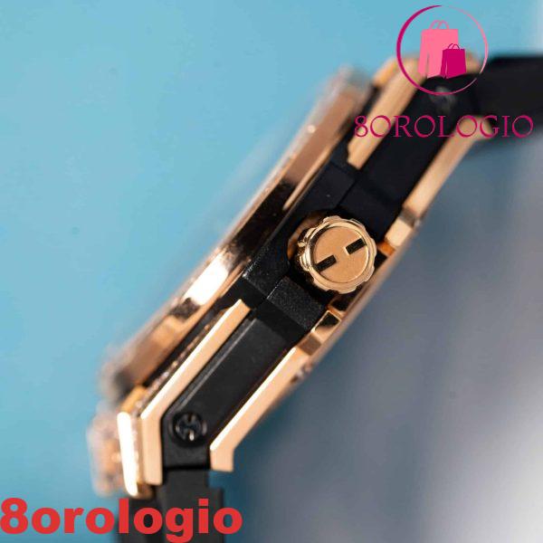 Hublot Big Bang One Click King Gold Black Pavé Baguette CZ Stone Bezel Replica 39 mm Orologio - immagine 12