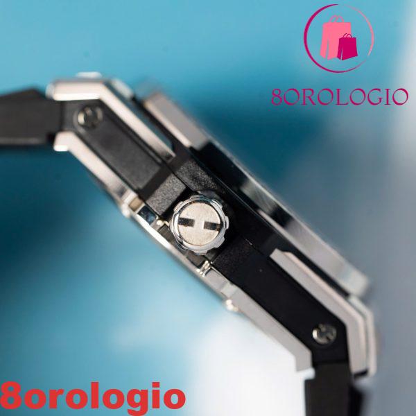 Replica Hublot Big Bang One Click Steel Black Full Pavé CZ Stones 39mm Orologio - immagine 11