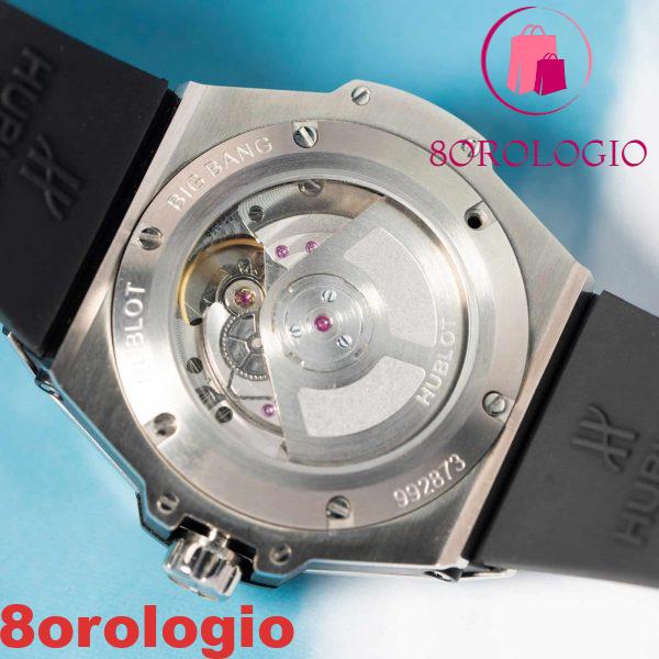 Replica Hublot Big Bang One Click Acciaio Nero Pavé Baguette CZ Stone Bezel 39 mm Orologio - immagine 10