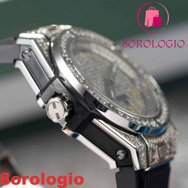 Hublot Big Bang One Click Acciaio Full Pavé Diamanti Naturali Migliore Replica 39mm Orologio - immagine 11