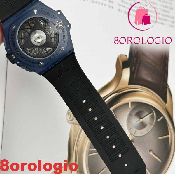 Hublot Big Bang Sang Bleu II Ceramica Blu Gomma Replica BBF 45mm Orologio - immagine 9