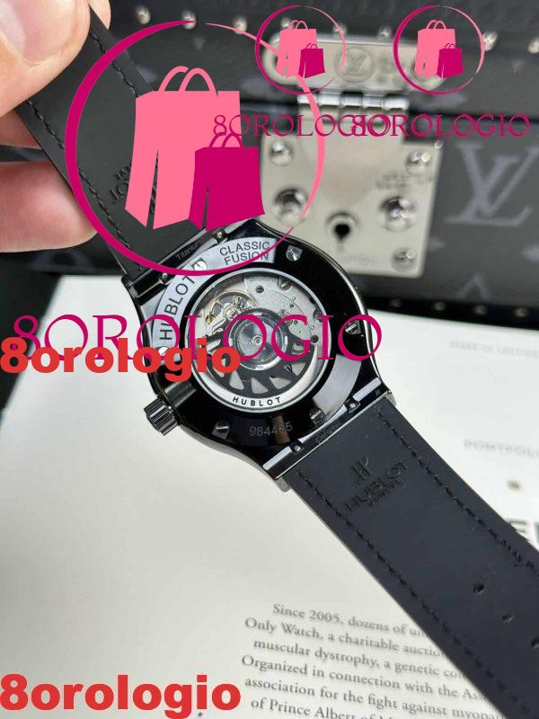 Hublot Classic Fusion Black Magic Diamond Cassa in Ceramica Pietre sulla Lunetta Migliore Replica JJZ 42mm Orologio - immagine 11