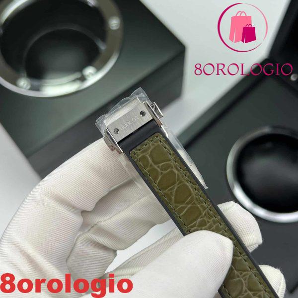 Hublot Classic Fusion Green Titanium Pavé Replica Moissanite al Quarzo 33mm Orologio - immagine 9
