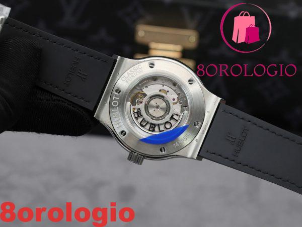 Hublot Classic Fusion Cassa in Titanio Quadrante Bianco Cinturino in Pelle 42mm Replica 1:1 Orologio - immagine 10