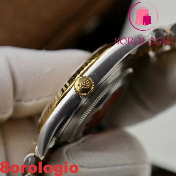 Rolex Datejust 126333 Due Toni Oro Giallo Quadrante Motivo Scanalato Jubilee Miglior Replica Clean Factory 41mm Orologio - immagine 11