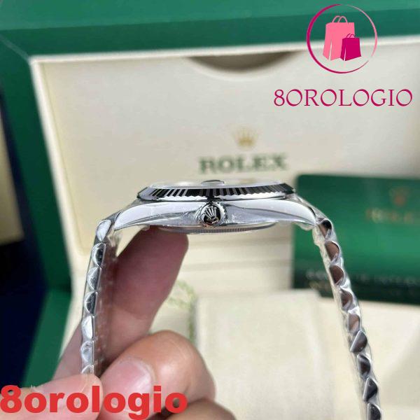 Replica migliore della fabbrica Clean Rolex Datejust 126334 quadrante nero diamanti Jubilee 41mm Orologio - immagine 13