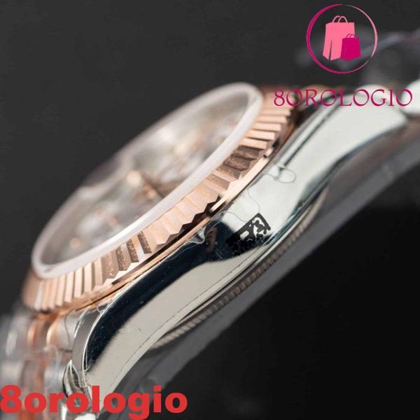 Replica Rolex Datejust 278271 Quadrante Argento Floreale Bicolore Oro Rosa 10K Jubilee Migliore 31mm Orologio - immagine 13