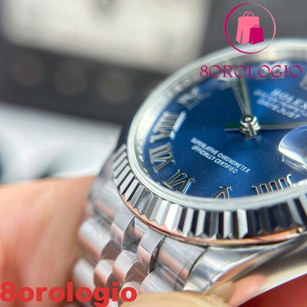 Rolex Datejust 278274 Quadrante Blu con Numeri Romani Ghiera Zigrinata Bracciale Jubilee Miglior Replica THB 31mm Orologio - immagine 14