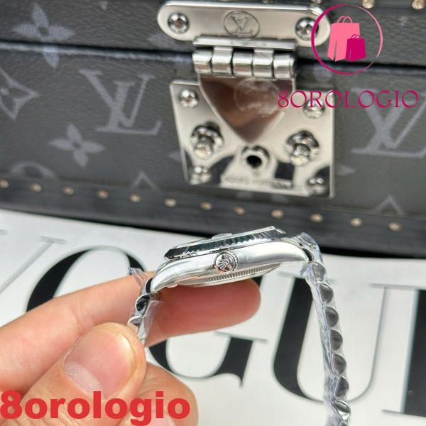Replica Rolex Datejust 278274-0002 Quadrante Nero Romano Lunetta Zigrinata Bracciale Jubilee Migliore THB 31mm Orologio - immagine 13