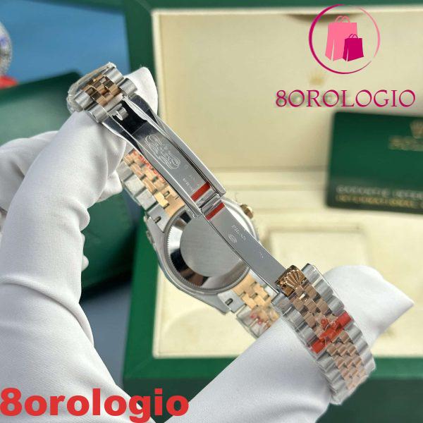 Replica Rolex Datejust 278381RBR-0016 Bicolore Oro Rosa Quadrante Argento Ghiera con Diamanti Jubilee 31mm Orologio - immagine 10