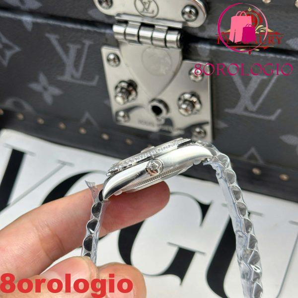 Replica migliore 1:1 Rolex Datejust 278384RBR Quadrante in Madreperla Bianca Lunetta con Diamanti Bracciale Jubilee 31mm THB Orologio - immagine 12