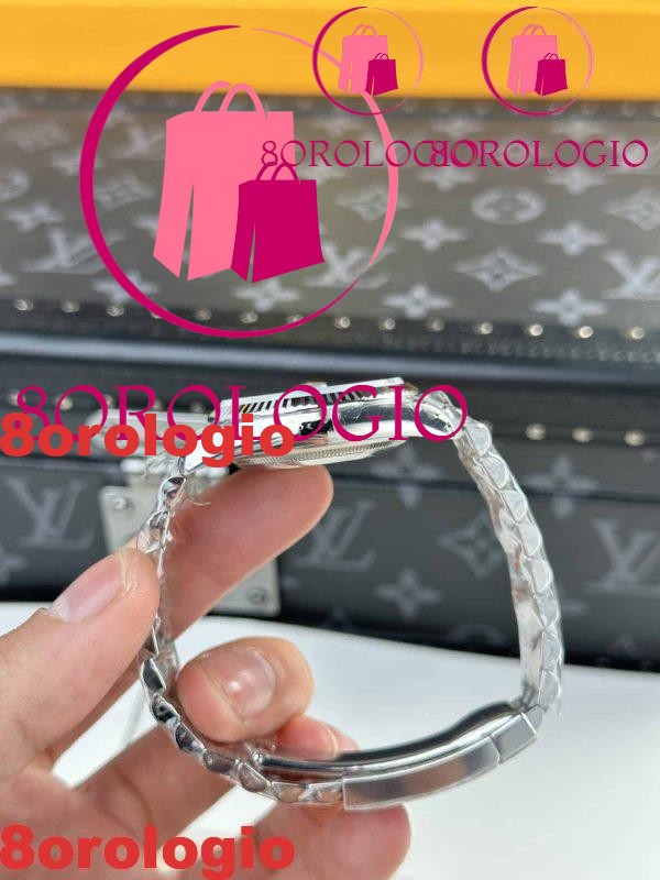 Rolex Datejust Quadrante Motivo Blu Bracciale Jubilee Luminoso Replica Super Clone 36mm Orologio - immagine 12