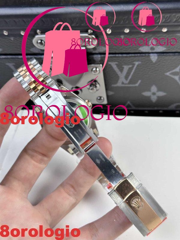 Rolex Datejust Wimbledon Due Toni Oro Rosa Jubilee Miglior Replica 36mm Orologio - immagine 10