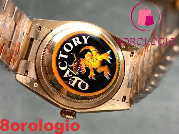 Replica Rolex Day-Date 128235-0070 Oro Rosa Quadrante Bianco 158g Super Clone QF 36mm Orologio - immagine 10
