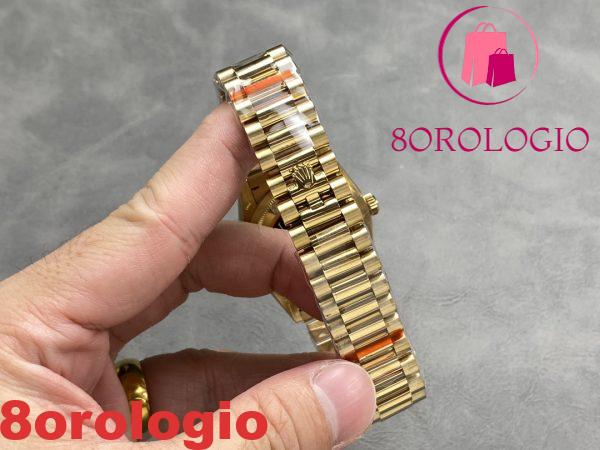 Rolex Day-Date 128238-0113 Oro Giallo Quadrante Champagne 140g Migliore Replica QF 36mm Orologio - immagine 9