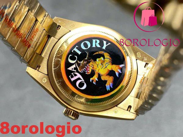 Rolex Day-Date 128238-0113 Oro Giallo Quadrante Bianco 158g 1:1 Migliore Replica QF 36mm Orologio - immagine 10
