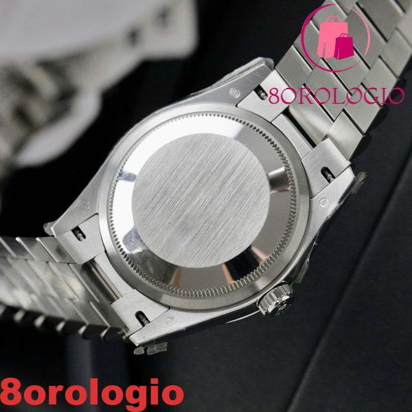 Rolex Day-Date 128349RBR Quadrante MOP Custom Ghiera e Bracciale in Moissanite Migliore Replica 36mm Orologio - immagine 12
