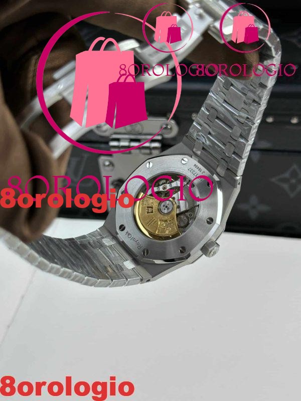 Audemars Piguet Royal Oak 15400ST Quadrante Bianco Acciaio Migliore Replica Fabbrica APS 41mm Orologio - immagine 11