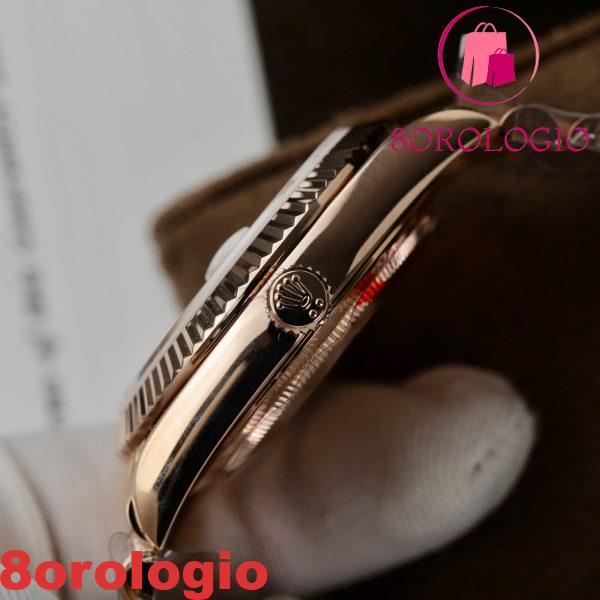 Rolex Day-Date 228235 Quadrante Sundust con Indici a Strisce Oro Rosa 18K Best Replica V3 GMF 40mm Orologio - immagine 12