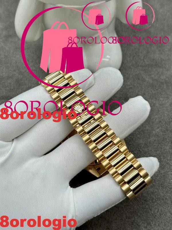 Rolex Day-Date 228238 Replica Quadrante Champagne Oro Massiccio 18K Diamanti CVD 40mm Orologio - immagine 9
