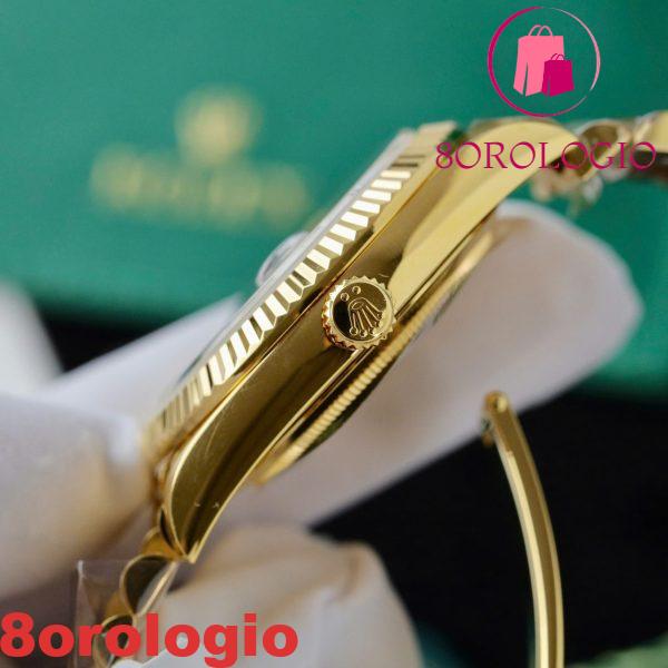 Rolex Day-Date 228238-0007 Quadrante Nero Motivo Indici 18K Oro Rivestito Migliore Replica V3 GMF 40mm Orologio - immagine 10