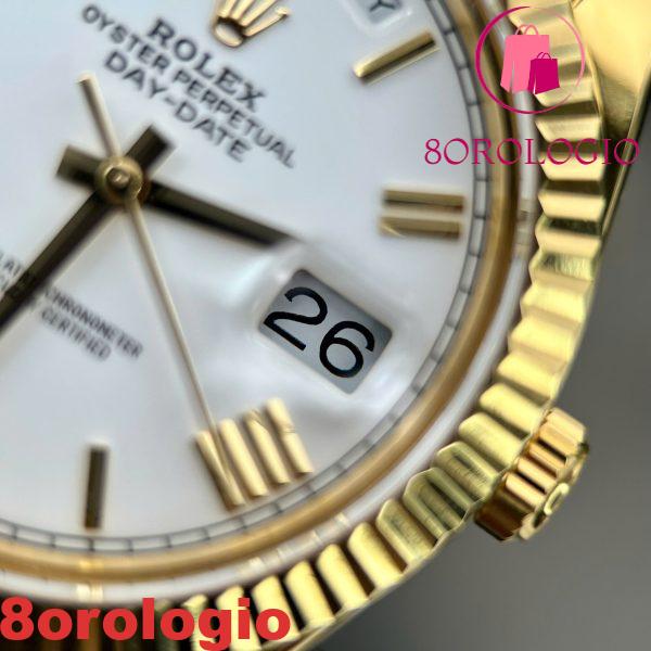 Replica migliore GMF V3 Rolex Day-Date 228238-0042 Quadrante bianco con numeri romani rivestimento in oro 18K 40mm Orologio - immagine 11