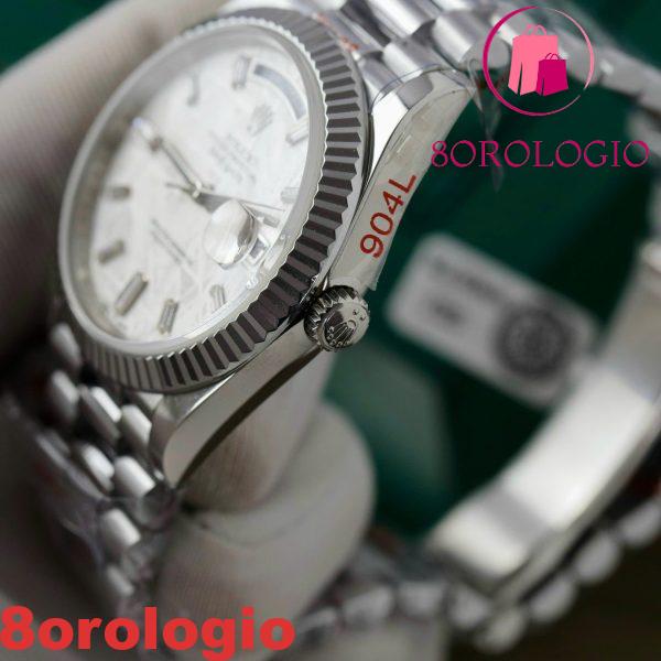 Rolex Day-Date 228239 Quadrante Meteorite Custom Moissanite Indici Ora GMF V3 Migliore Replica 40mm Orologio - immagine 10