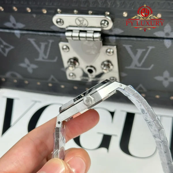 Audemars Piguet Royal Oak 15450ST Quadrante Bianco Bracciale in Acciaio Miglior Replica APS Factory 37mm Orologio - immagine 12